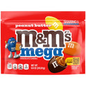 M&M'S Mega Peanut Butter Chocolate Candy, Sharing Size, 8.6 Oz Resealable Bag