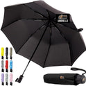 GORILLA GRIP Strong Windproof Stick Compact Umbrella for Rain, One-Click Automatic Open and Close, Durable Quick Dry Waterproof Material, Lightweight