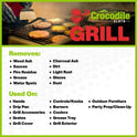Crocodile Cloth Grill - 80 (15" x 10") Plant-based Cleaning Wipes. Safe on Skin & Multiple Surfaces. Infused with Aloe & Vitamin E. Large