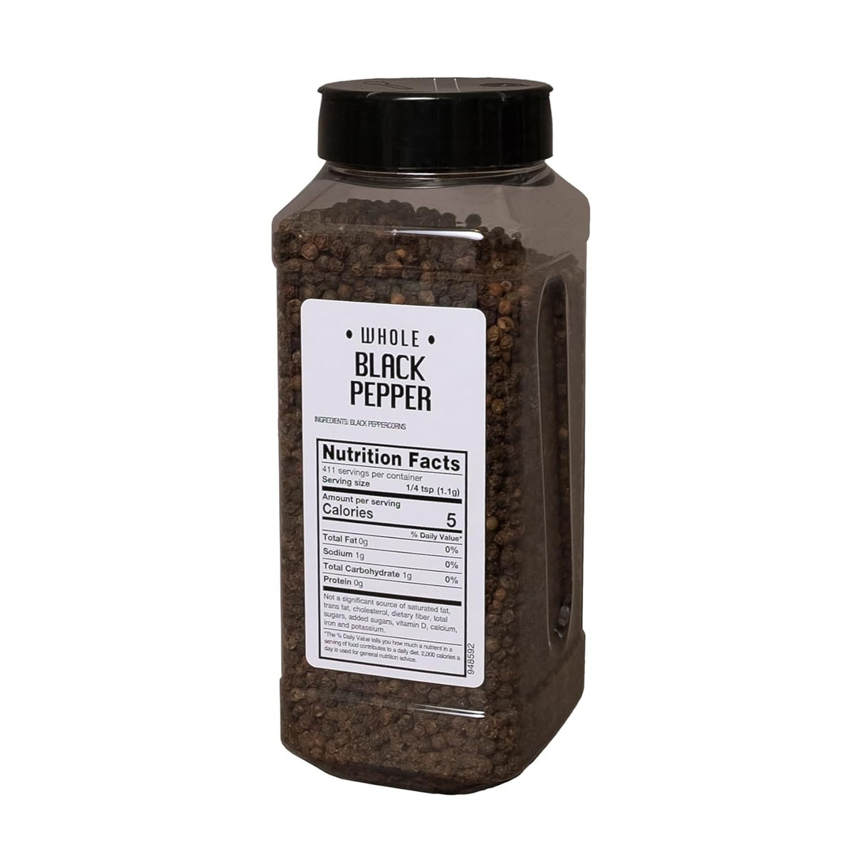 Sauer's Whole Black Pepper | 1 Pound Canister | Foodservice