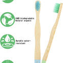 Kids Toothbrush Bamboo Toothbrushes 6 Pack - Organic Compostable Tooth Brush Wooden Baby Toddler Toothbrush, Eco-Friendly Natural Biodegradable Soft