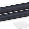 Drop Stop - The Original Patented Car Seat Gap Filler - Between Seats Console Organizer, Set of 2 and Slide Free Pad and Light
