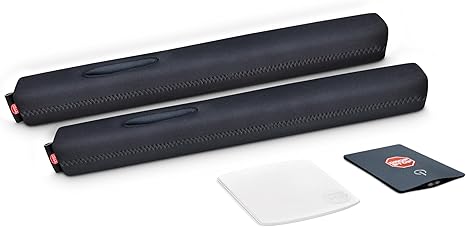 Drop Stop - The Original Patented Car Seat Gap Filler - Between Seats Console Organizer, Set of 2 and Slide Free Pad and Light