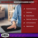 AIDEA Microfiber Cleaning Cloth Black 10PK, Microfiber Towels for Cars, Premium Wash Cloths, Dusting Cloth Lint Free Cleaning Rags for SUVs, House