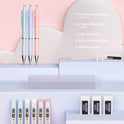 Nicpro 3PCS Cute Mechanical Pencil Set with Case, 0.7 mm Pencils with 6 Tube HB Lead Refill, 3PCS Eraser, 9PCS Eraser Refill for School Supplies Kid