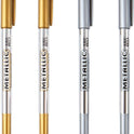 Dyvicl Metallic Markers Pens - Silver and Gold Paint Pens for Black Paper, Glass, Rock Painting, Halloween Pumpkin, Card Making, Scrapbook Album