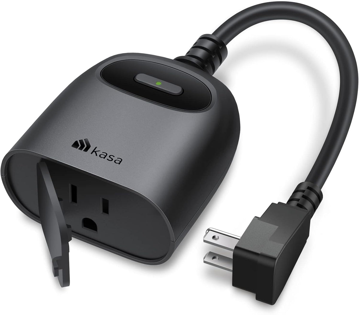Kasa Outdoor Smart Plug, Smart Home Wi-Fi Outlet Timer, Max Load 15A/1875W, IP64 Weather Resistance, Compatible with Alexa, Google Home