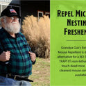 Grandpa Gus’s Extra-Strength Mouse Repellent Pouches, Peppermint & Cinnamon Oil, Natural Rodent Deterrent Control for Garage, RV, Car, Basement