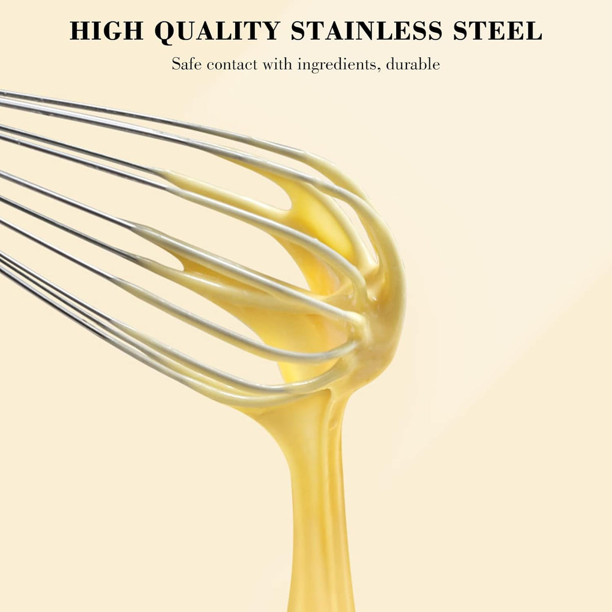 NileHome Stainless Steel Whisk Set 8" 10" 12" Kitchen Whisk Balloon Whisk Kitchen Wisk Wire Whisks for Cooking, Whisking, Blending, Beating