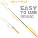 10 Pcs Marshmallow Roasting Sticks for Fire Pit Long 32Inch, Smores Sticks Skewers, Smores Kit for Fire Pit, Premium Telescoping Hot Dog Roasting