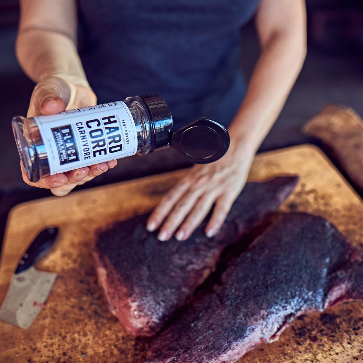 Hardcore Carnivore Black: Activated Charcoal Meat Seasoning Rub (13 oz Shaker) Texas-Made, Blend for Steak, Brisket, Burgers, BBQ, Grilling and