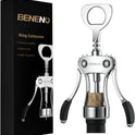 Beneno Wine Opener, Zinc Alloy Premium Wing Corkscrew with Multifunctional Bottles Opener, Sharp Wine Corkscrew with Ergonomic Non-Slip Wing Handle