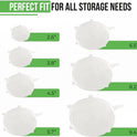 Reusable Silicone Stretch Lids for Food Storage in Fridge - Elastic Heat-Resistant Bowl Covers, Cups, Cans, Jars - Universal Food Grade Lid for Round