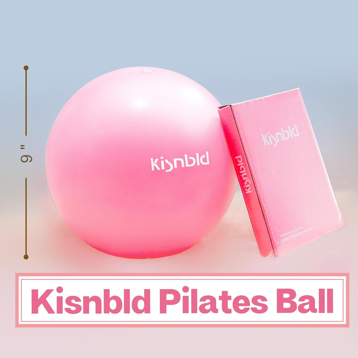 Small Exercise Ball, 9 Inch Mini Pilates Ball, Anti Burst and Slip Resistant Mini Yoga Ball for Stability, Fitness, Physical Therapy, Stretching