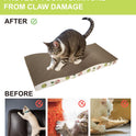 Cat Scratching Board, Corrugate Cat Scratcher for Indoor Cats with Catnip, Cat Scratch Pad with Premium Scratch Textures Design, Cardboard Cat