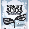 Molly's Suds Dishwasher Pods | Clean Dishwasher Detergent, Cuts Grease & Rinses Clean (Residue-Free) for Sparkling Dishes | 60 Auto-Release Tabs
