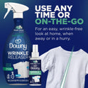 Downy Wrinkle Releaser Spray All In One Wrinkle Release Spray Travel Size, Odor Eliminator, Static Remover Fabric Refresher & Ironing Aid for Clothes
