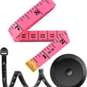 iBayam 2 Pack Tape Measure Measuring Tape for Body Fabric Sewing Tailor Cloth Knitting Vinyl Home Craft Measurements, 60-Inch Soft Fashion Pink