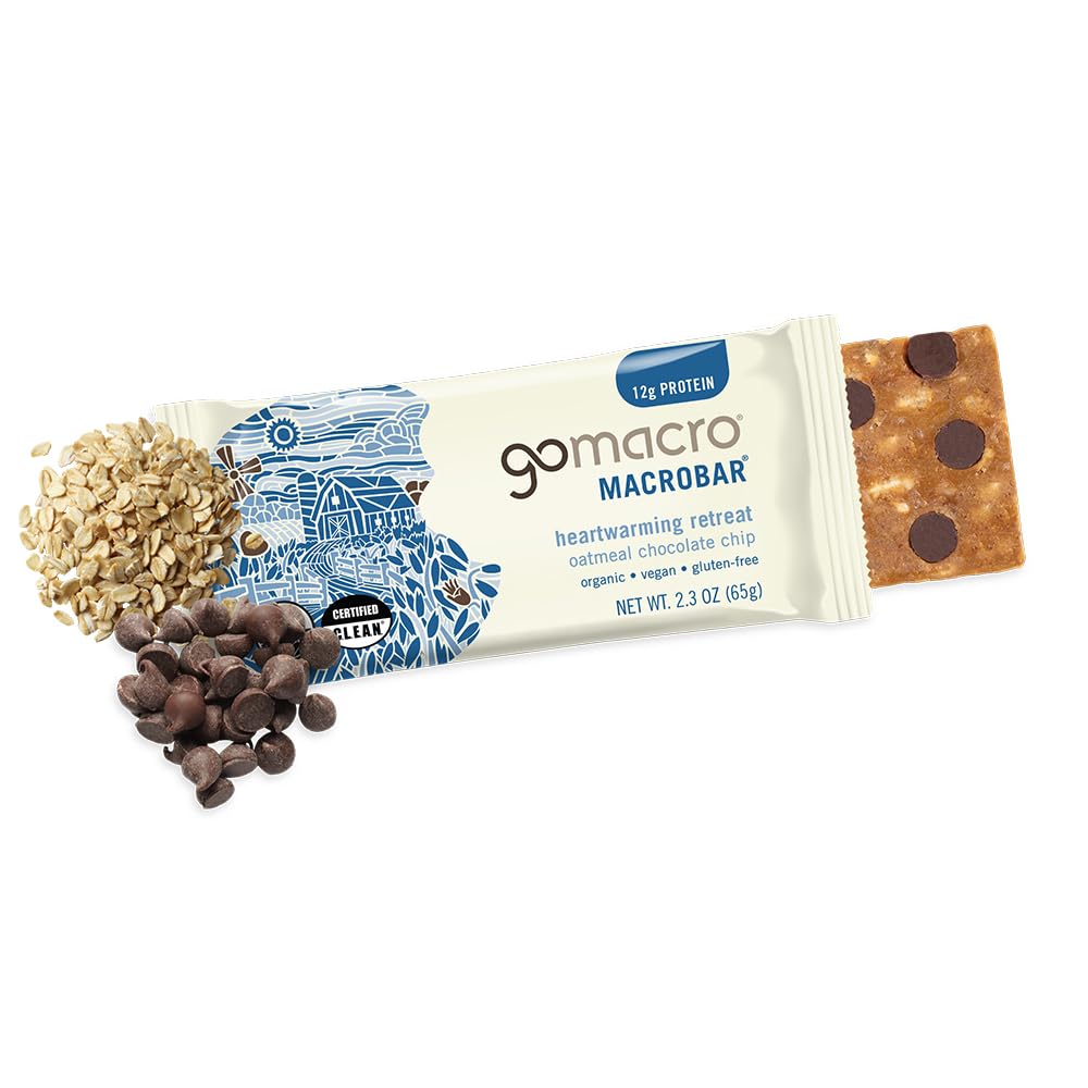 Gomacro, Nutrition Bar Oatmeal Chocolate Chip Organic 12 Count, 2.3 Ounce