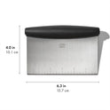OXO Good Grips Stainless Steel Multi-Purpose Scraper & Chopper, Dough Cutter for Pizza, Bread and Cookie Dough, Multi-Purpose Vegetable Chopper