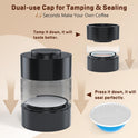 Nessus Reusable Kit for Nespresso Pods Vertuo, Reuse Old Coffee Pods for Nespresso Vertuo: 100 Pcs Aluminum Foil Seal Lid, Holder, Brush, Refillable