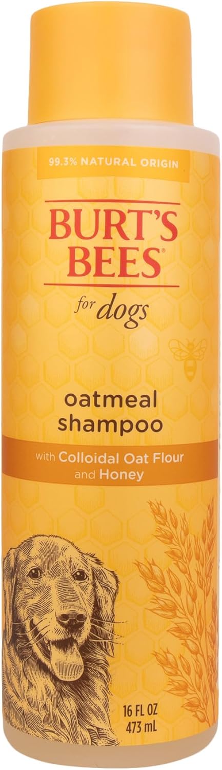 Burt's Bees for Pets Oatmeal Shampoo for Dogs with Colloidal Oat Flour and Honey - Skin Soothing Dog Oatmeal Shampoo, Moisturizing Dog Wash for Itchy