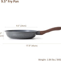 SENSARTE Nonstick Frying Pan Skillet, Swiss Granite Coating Omelette Pan, Healthy Stone Cookware Chef's Pan, PFOA Free (8/9.5/10/11/12.5 Inch)