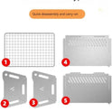 WINB Portable Folding BBQ Grill for 1-2 People - Mini Charcoal Grill for Camping, Compact Stainless Steel Fire Pit with Carry Bag, Outdoor Grill