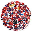 50pcs Spiderman Stickers for Water Bottle, Cool SuperHero Movie Waterproof Vinyl Decal for Kids Teen Adult Laptop Skateboard Phone Travel Case Bike