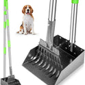 TOOGE Pooper Scooper, Dog Pooper Scooper Long Handle Stainless Metal Tray and Rake for Medium Small Dogs Heavy Duty Pet Supplies to Use for Grass