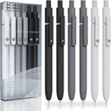 Gel Pens, 6 Pcs 0.5mm Fine Point Black Ink Pen With Smooth Writing, Office Desk Accessories, Writing Supplies Gifts for Men Women, Quick Dry Pens