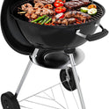 18 inch Charcoal Grill, Portable Kettle BBQ Grills, Perfect BBQ Gift, Durable & Easy to Assemble, Round Barbecue Grill with Wheels and Lid for