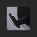 DELITON Adhesive Hooks - 4 Pack Towel/Coat Hooks Wall Hook Stick on Bathroom or Kitchen (Matte Black, Stainless Steel)