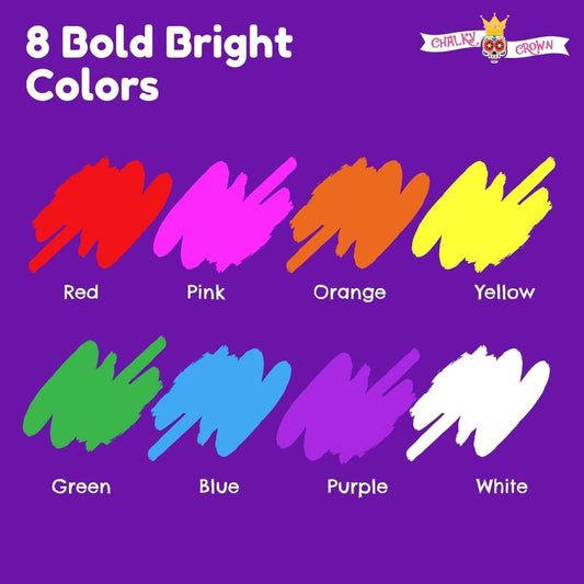 Liquid Chalk Markers for Blackboards - Bold Color Dry Erase Marker - Chalk Markers for Chalkboard Signs, Windows, Blackboard, Glass - 6mm Reversible
