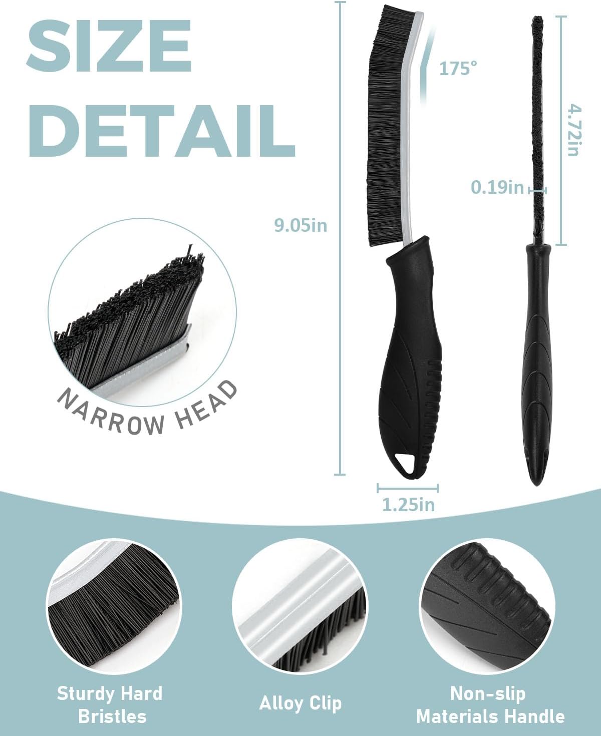 SXhyf Crevice Cleaning Brush - Grout Scrub Brush, House Cleaning Supplies, Gap Cleaning Tools, Home Essentials, Gifts for Women Men, Hard Bristle