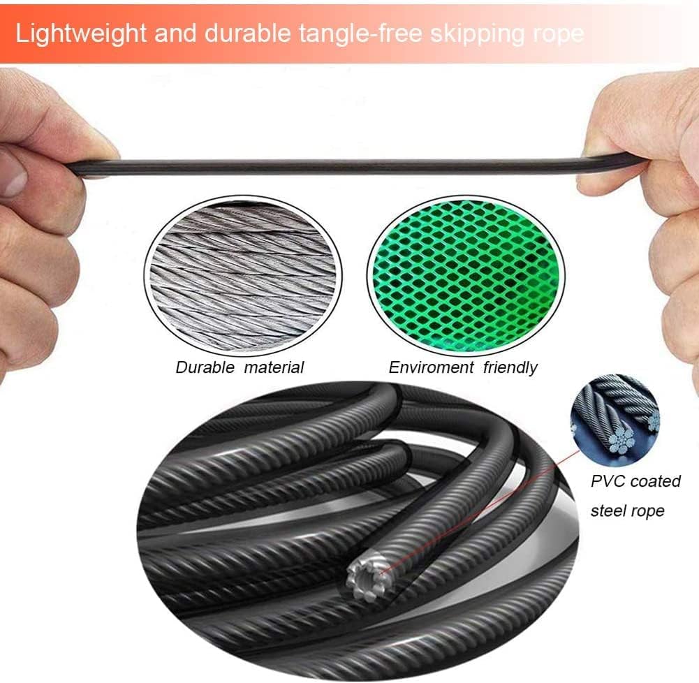 Redify Jump Rope,Jump Ropes for Fitness for Women Men and Kids,Speed Jumping Rope for Workout with Ball Bearings,Adjustable Skipping Rope