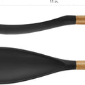 STAUB Multifunction Spatula Spoon, Great for Both Cooking and Serving Durable BPA-Free Matte Black Silicone, Acacia Wood Handles, Safe for Nonstick