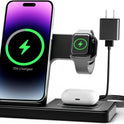 Wireless Charger iPhone Charging Station: 3 in 1 Charger Stand Multiple Devices for Apple - iPhone 17 16e 16 15 14 Pro Max 13 12 11 - Watch 10 9 8 7