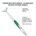 REACH Ultraclean Access Flosser Refill Heads, Mint, Plaque Remover for Teeth, Shred Resistant, for Hard to Reach Areas, Oral Care, PFAS Free