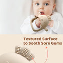2 Packs Baby Teething Toy Silicone Teething Mitten for Babies Over 3 Months Anti Dropping Wrist Hand Teethers Baby Chew Toys for Sucking Needs, BPA