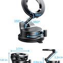 LISEN Vacuum Magnetic Phone Holder for Car, Magsafe Car Mount 360 Adjustable Vacuum Suction Cup, Phone Mount for Car