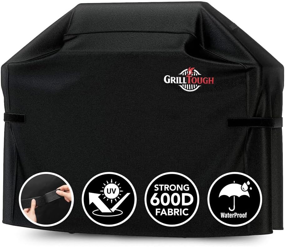 Heavy Duty BBQ Grill Cover for Outdoor Grill, 58 Inch – Waterproof, Weather Resistant, UV & Fade Resistant with Adjustable Straps – Gas Grill Cover