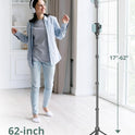 SENSYNE 62" Phone Tripod & Selfie Stick, Extendable Cell Phone Tripod Stand with Wireless Remote and Phone Holder, Compatible with iPhone Android