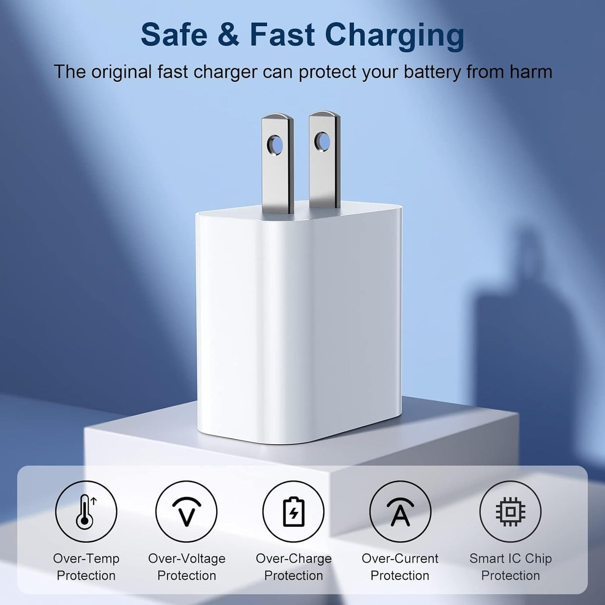 iPhone Charger Fast Charging,20W PD USB C Wall Charger 4 Pack with 6FT Fast Charging Cable - Fast Charger for iPhone 14/14 Pro Max/13/13 Pro/12/12