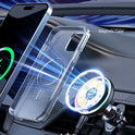 MOKPR for Magsafe Car Mount Charger-15W Wireless Car Charger-Magnetic Car Phone Holder for Dash Air Vent-LED RGB HandsFree Car Mount Fast Car Charger