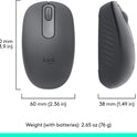 Logitech M196 Bluetooth Wireless Mouse, Compact and Portable Mouse for Laptops, Tablets and More, 12-Month Battery, Smooth Tracking, Compatible with