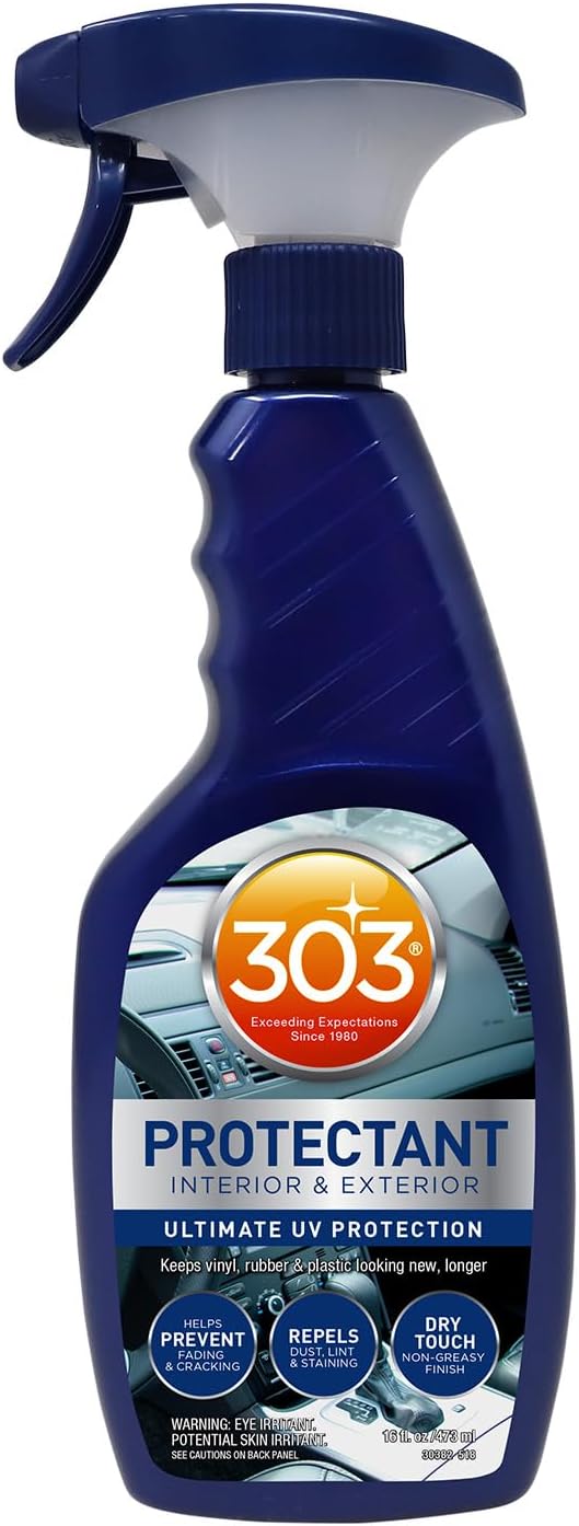 303 Products Automotive Protectant Spray - Helps Prevent Fading & Cracking, Repels Dust, Lint & Staining, Superior UV Protection & Restores Lost