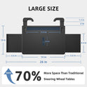 Steering Wheel Tray, Car Food Tray, Car Desk for Laptop, Multipurpose Car Table for Eating & Work, Adjustable Car Tray with Drawer and Anti-Slip