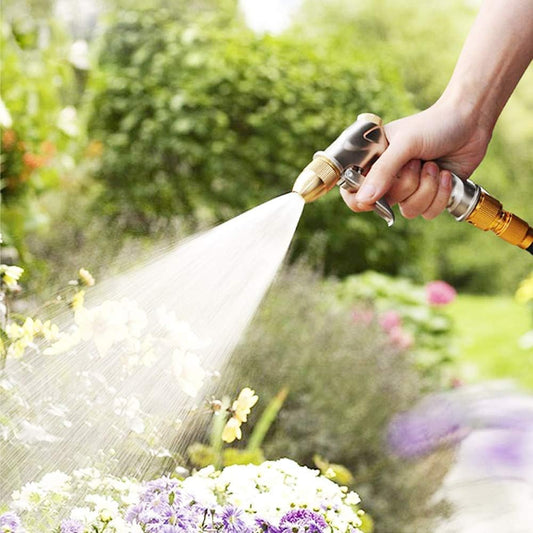 FANHAO Upgraded Garden Hose Nozzle Sprayer, 100% Heavy Duty Metal Handheld Water Nozzle High Pressure in 4 Spraying Modes for Watering Plants and