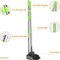 TOOGE Pooper Scooper, Dog Pooper Scooper Long Handle Stainless Metal Tray and Rake for Medium Small Dogs Heavy Duty Pet Supplies to Use for Grass